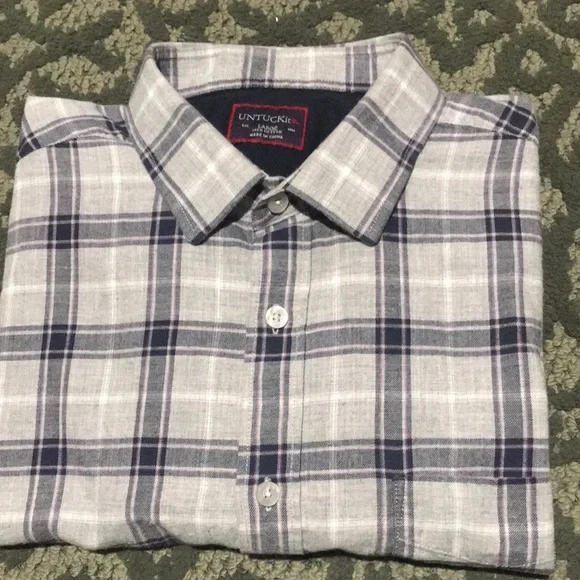 UNTUCKit Lightweight Flannel Shirt (L) - Picture 3 of 5